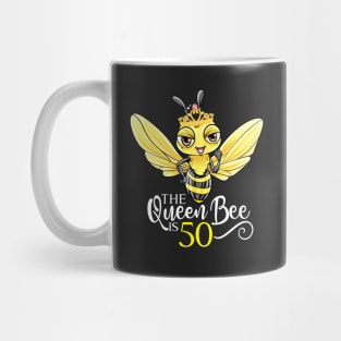 The Queen Bee Is 50 - 50th Birthday Mug
